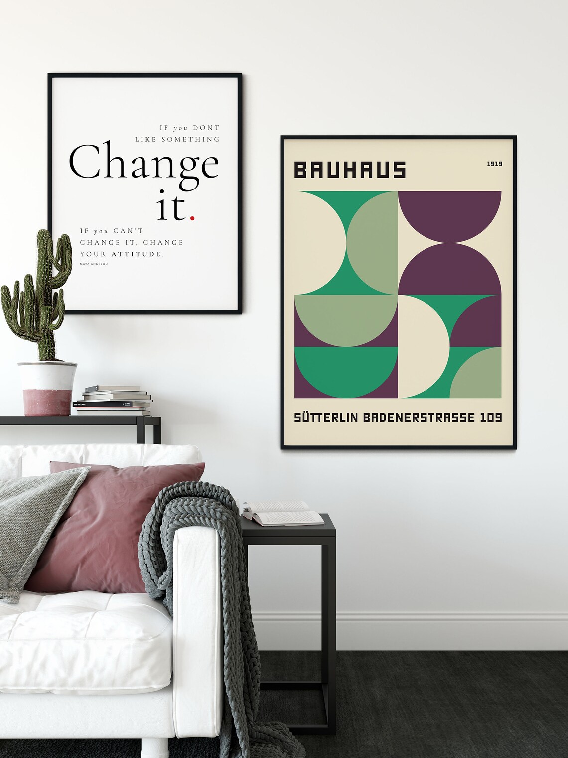 Maya Angelou Change Quote, Minimalist Wall Art Print - Image 2