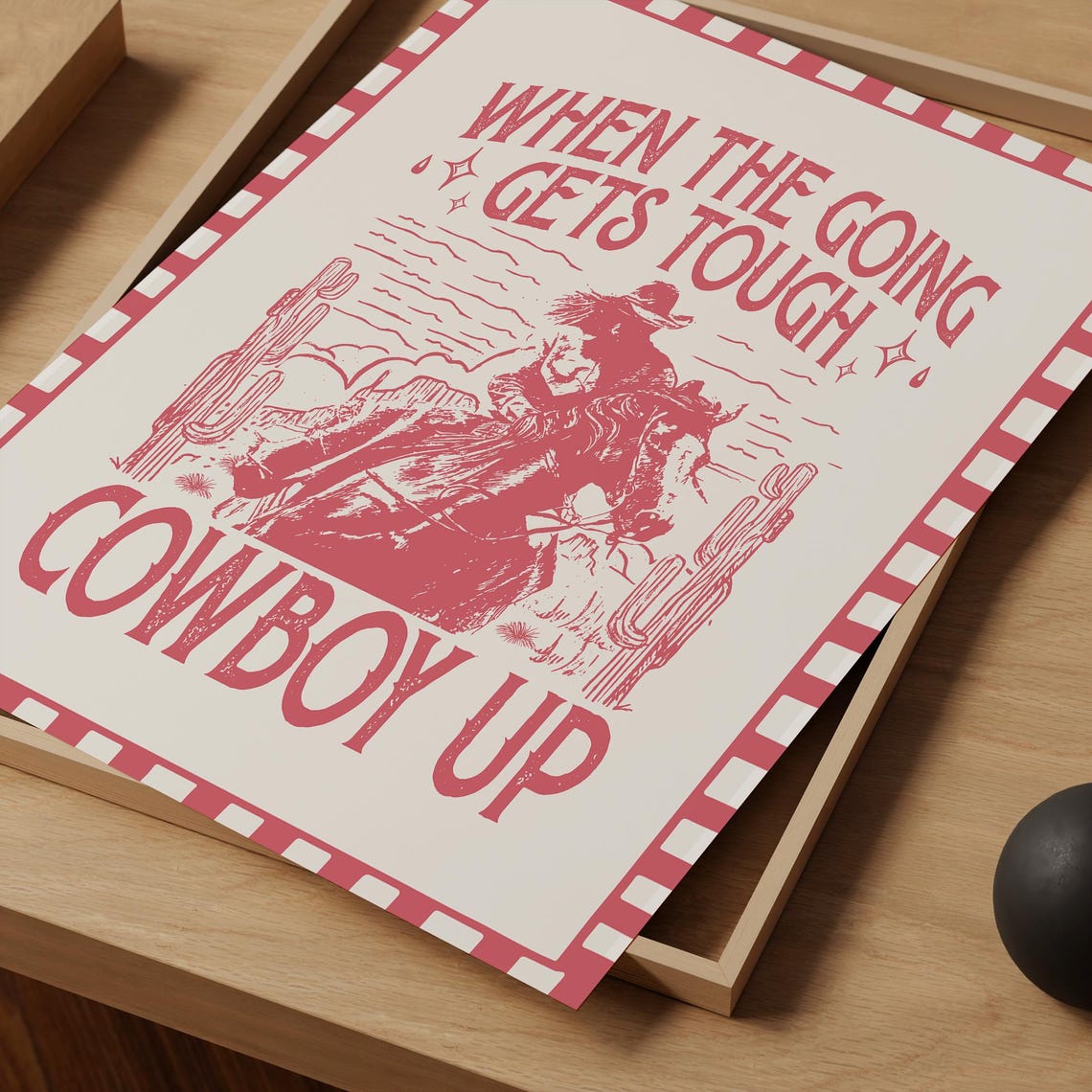 Cowboy Up Cowgirl Poster Cowboy Boots Print Minimalist Wild West Wall Art Rodeo Western Cowgirl Aesthetic Trendy Decor Western Wall Art - Image 4