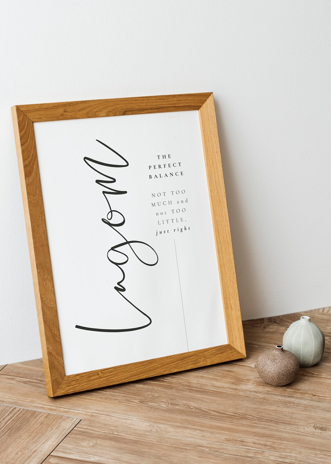Lagom Definition The Perfect Balance Swedish Word Wall Art Poster - Image 2