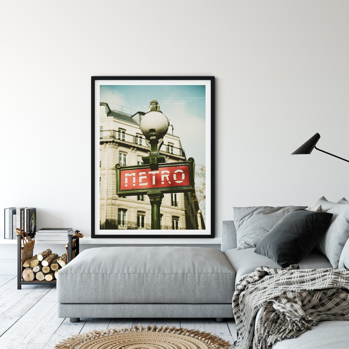 Paris France Vintage Metro Sign Art Nouveau Entrance Travel Poster - Image 4