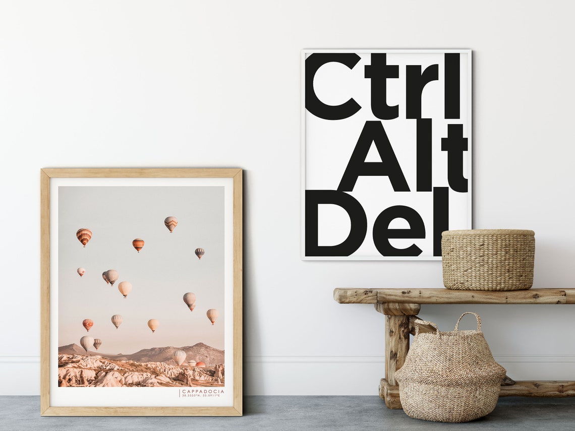 Ctrl Alt Del Keyboard Keys Poster Nerd Geek Wall Art Computers Lover Print Gift Typography Home Decor Poster Games Room Eclectic Decor - Image 2