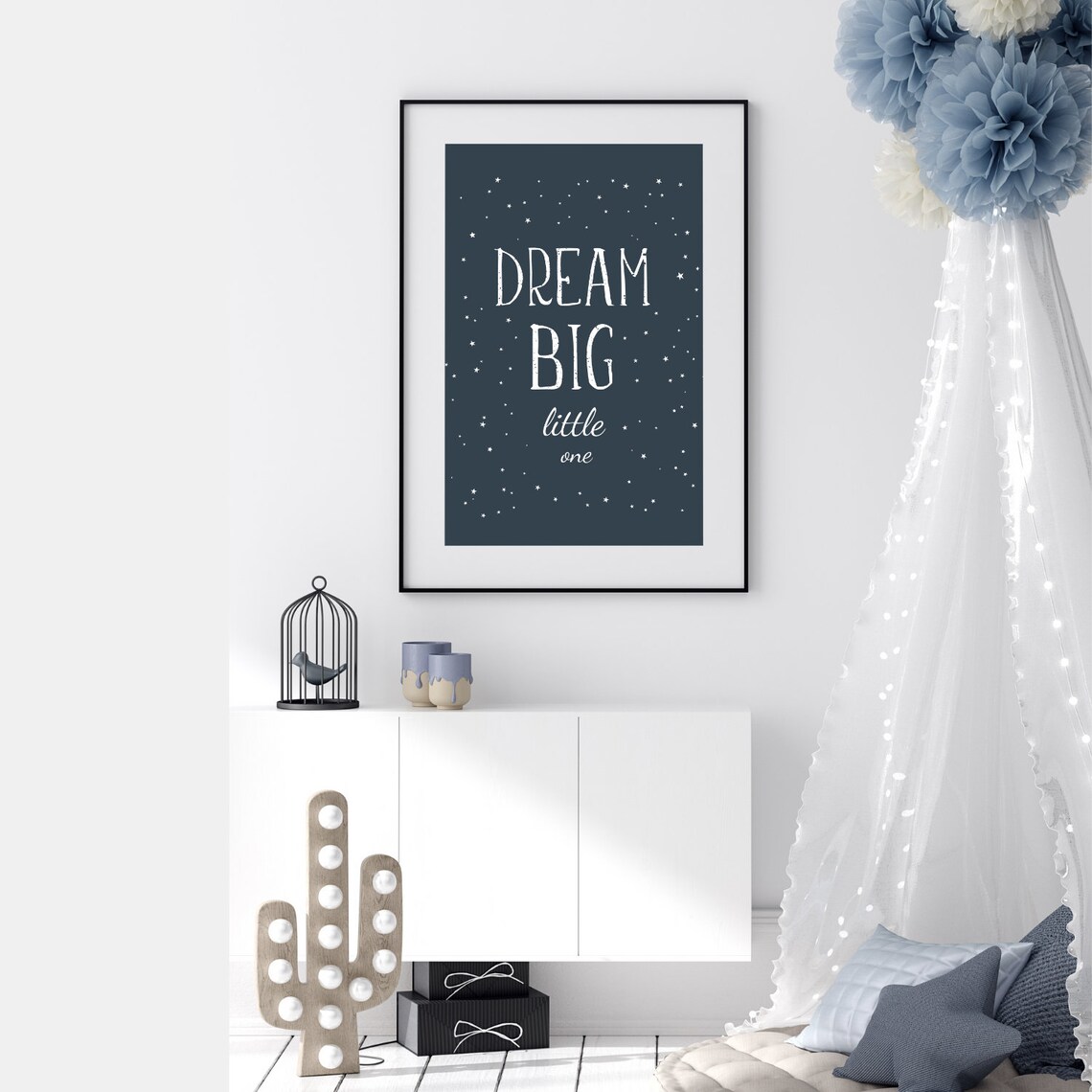 Space Themed Nursery Decor, Kids Room Poster Print - Image 3
