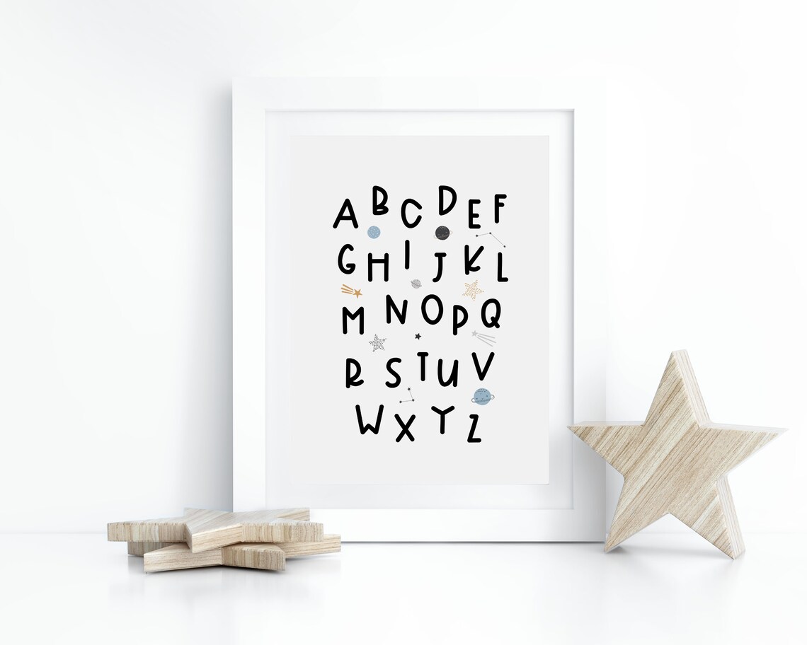 Outer Space Nursery Art Print for Baby Boy Room - Image 2