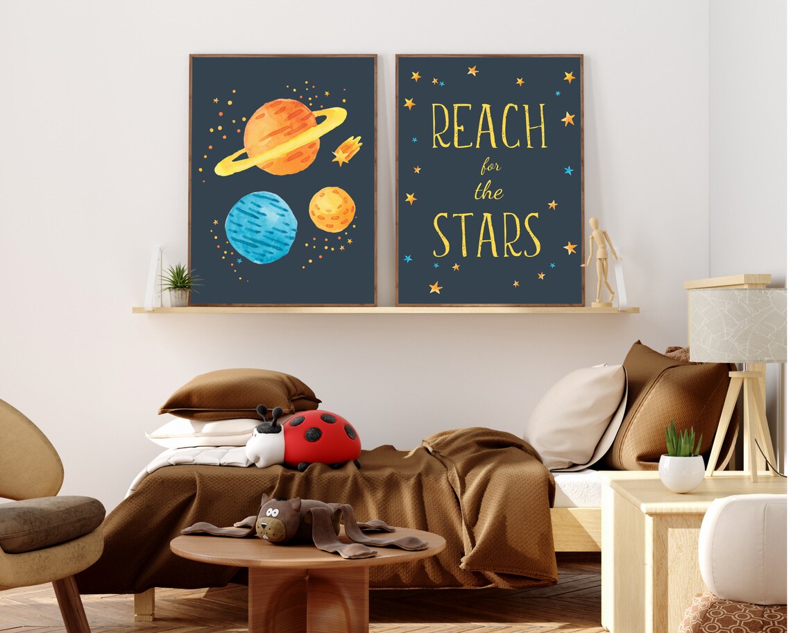 Space Themed Nursery Art Print, Outer Space Decor - Image 2