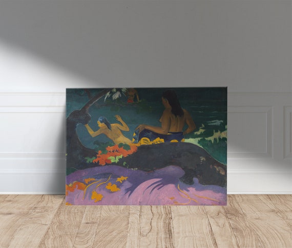 By The Sea 1892 Paul Gauguin Canvas Wall Art Home Decor Print Poster