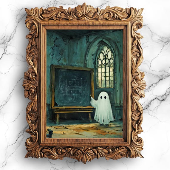At School Art Cute Spooky Classroom Wall Decor For Kids Nursery Or Playroom Halloween Bbg32