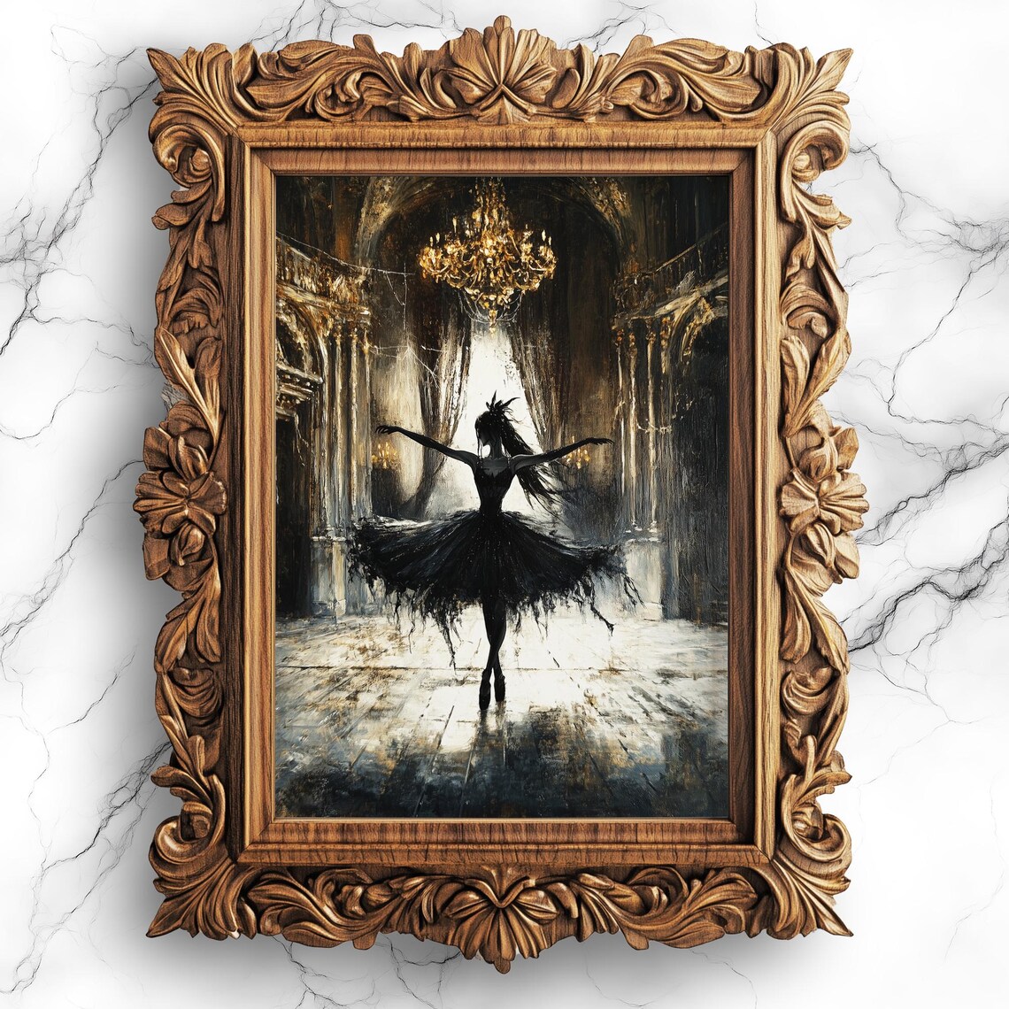 Witch Ballet Gothic Dancing Artwork, Halloween Poster