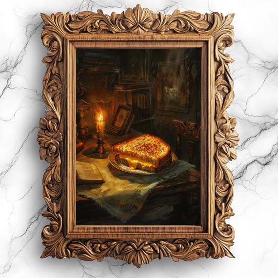 Grilled Cheese Whimsical Kitchen Decor Art Print