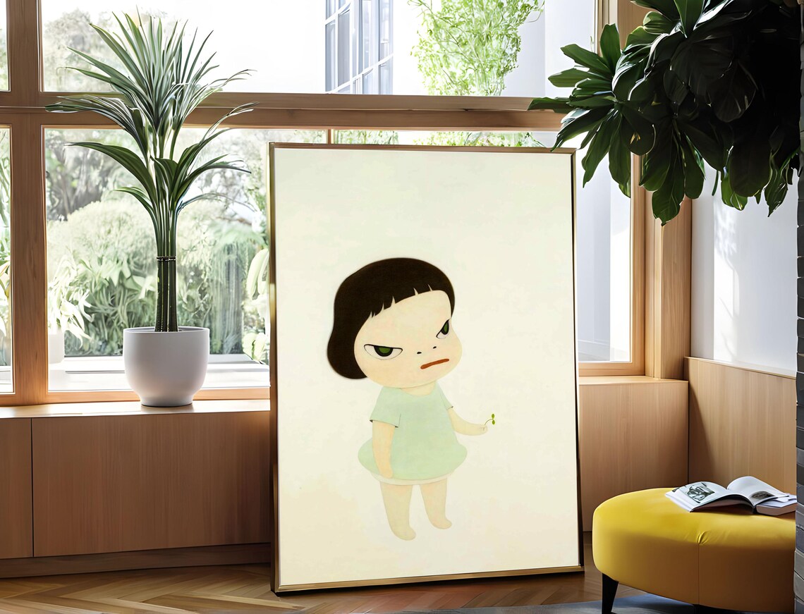 Yoshitomo Nara The Little Ambassador 2000 Green Eyed Girl Poster - Image 3
