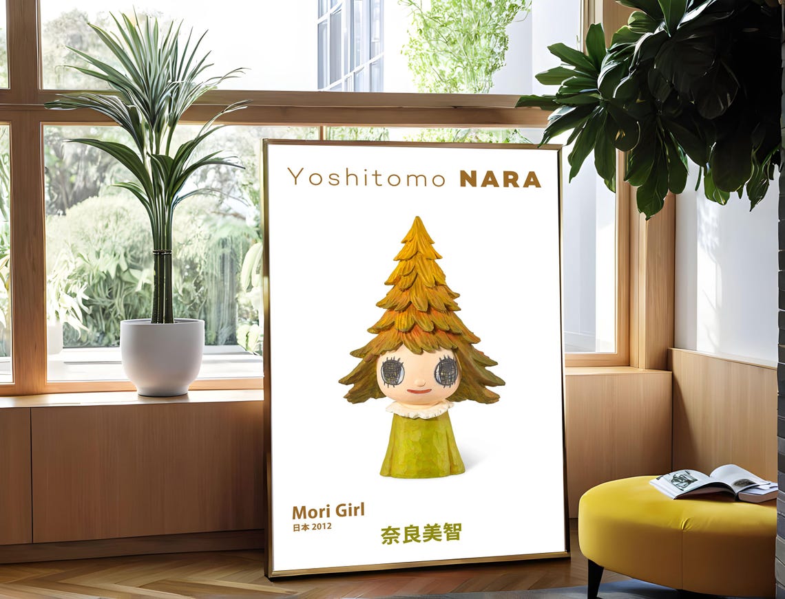 Yoshitomo Nara Mori Girl 2012 Tree Haired Forest Spirit Art Poster - Image 4
