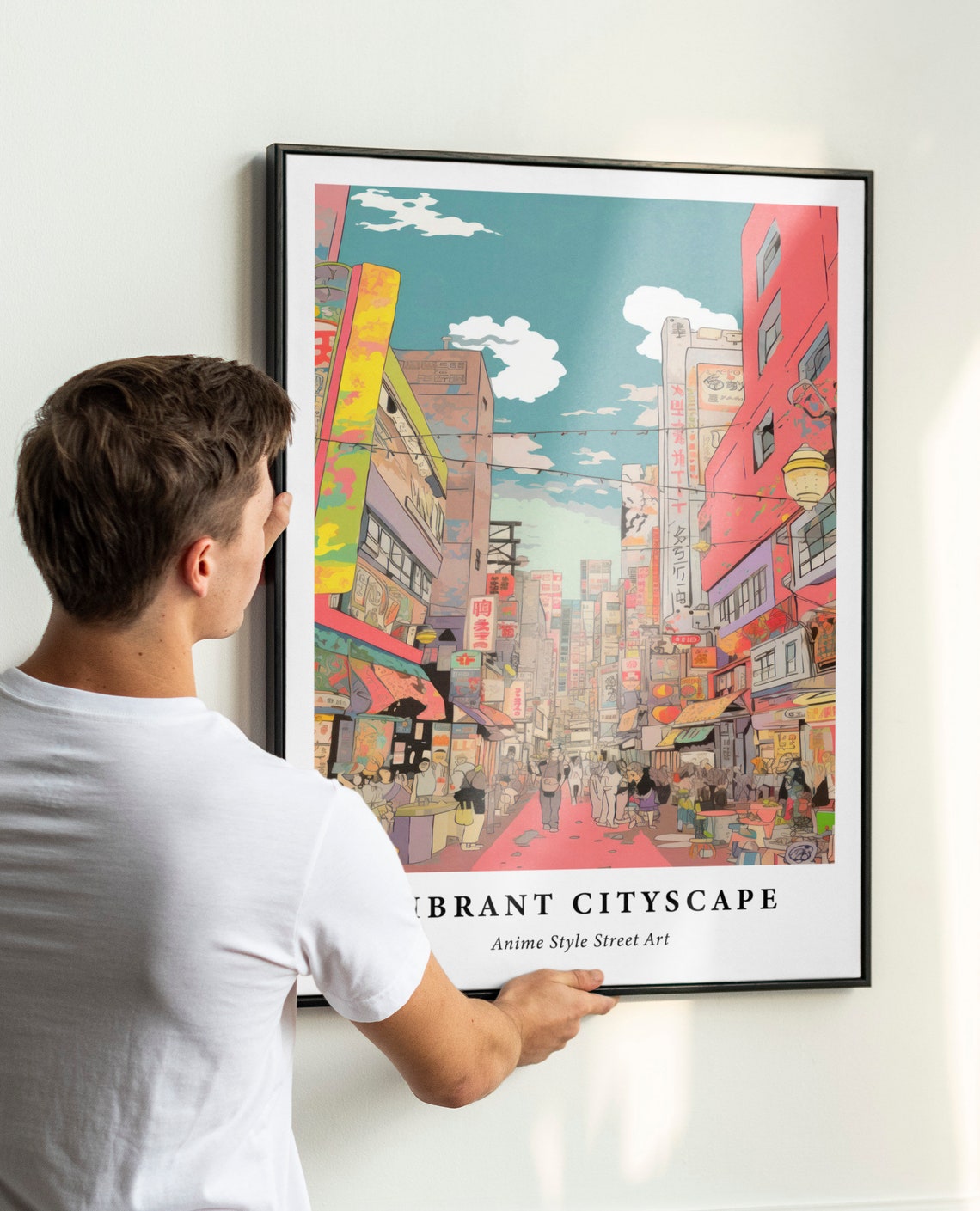 Japan Cityscape Anime Style Street Art Anime Cityscape Urban Street Art Colorful Buildings Vibrant City Anime Illustration - Image 2