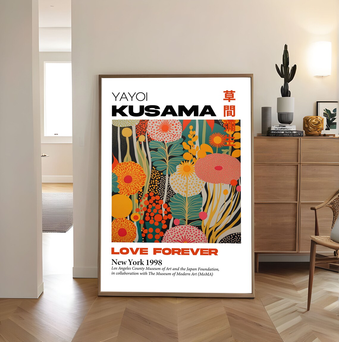 Yayoi Kusama Love Forever New York 1998 Floral Garden Art Poster - Image 2