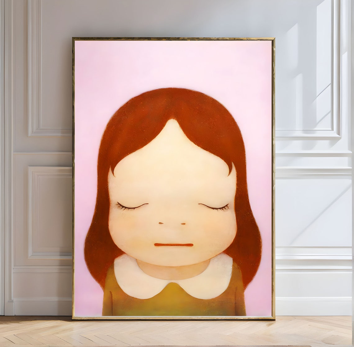 Yoshitomo Nara Cosmic Girl Eyes Closed 2008 Serene Portrait Poster