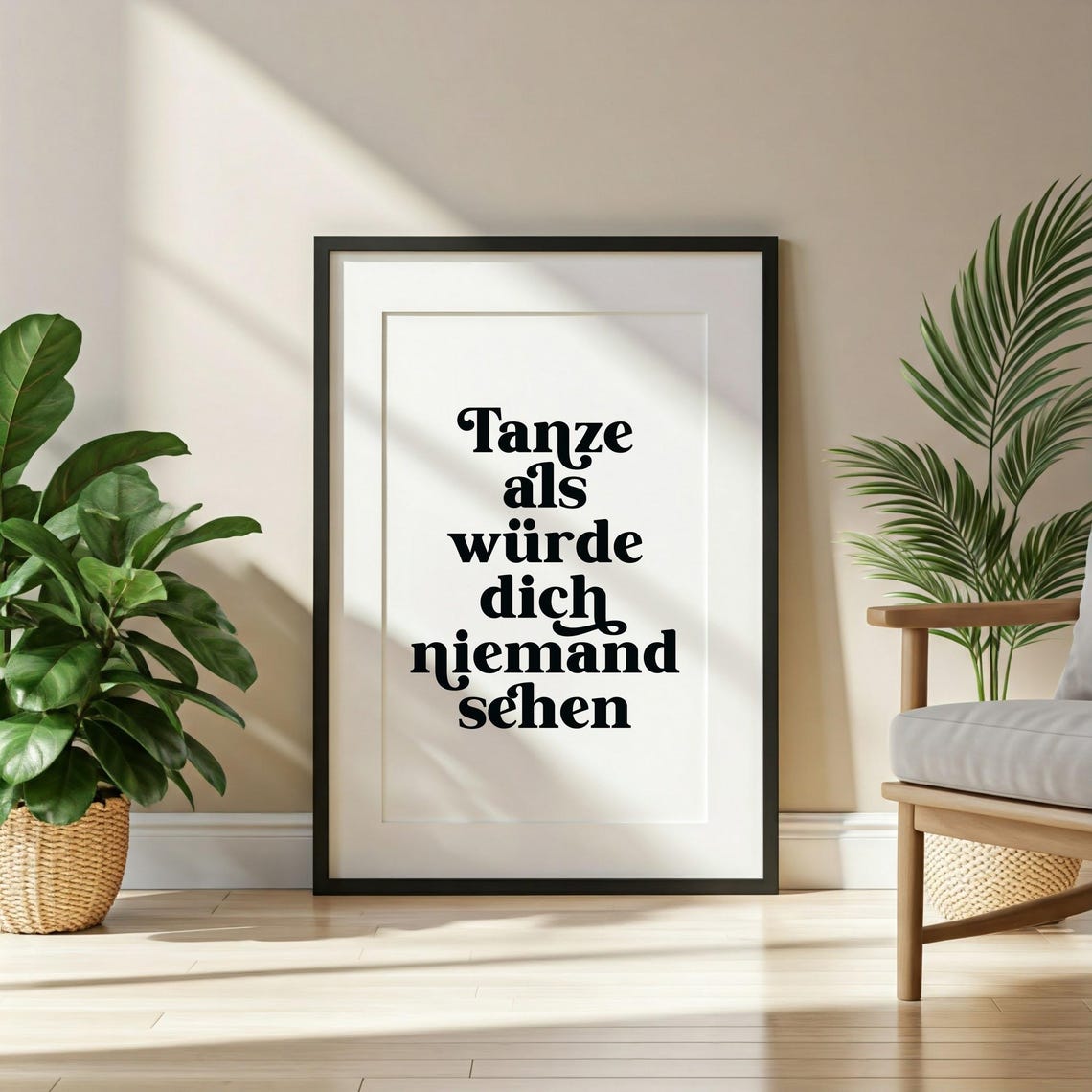 Tanze Als Wuerde Dich Niemand Sehen German Bold Serif Quote Poster - Image 3