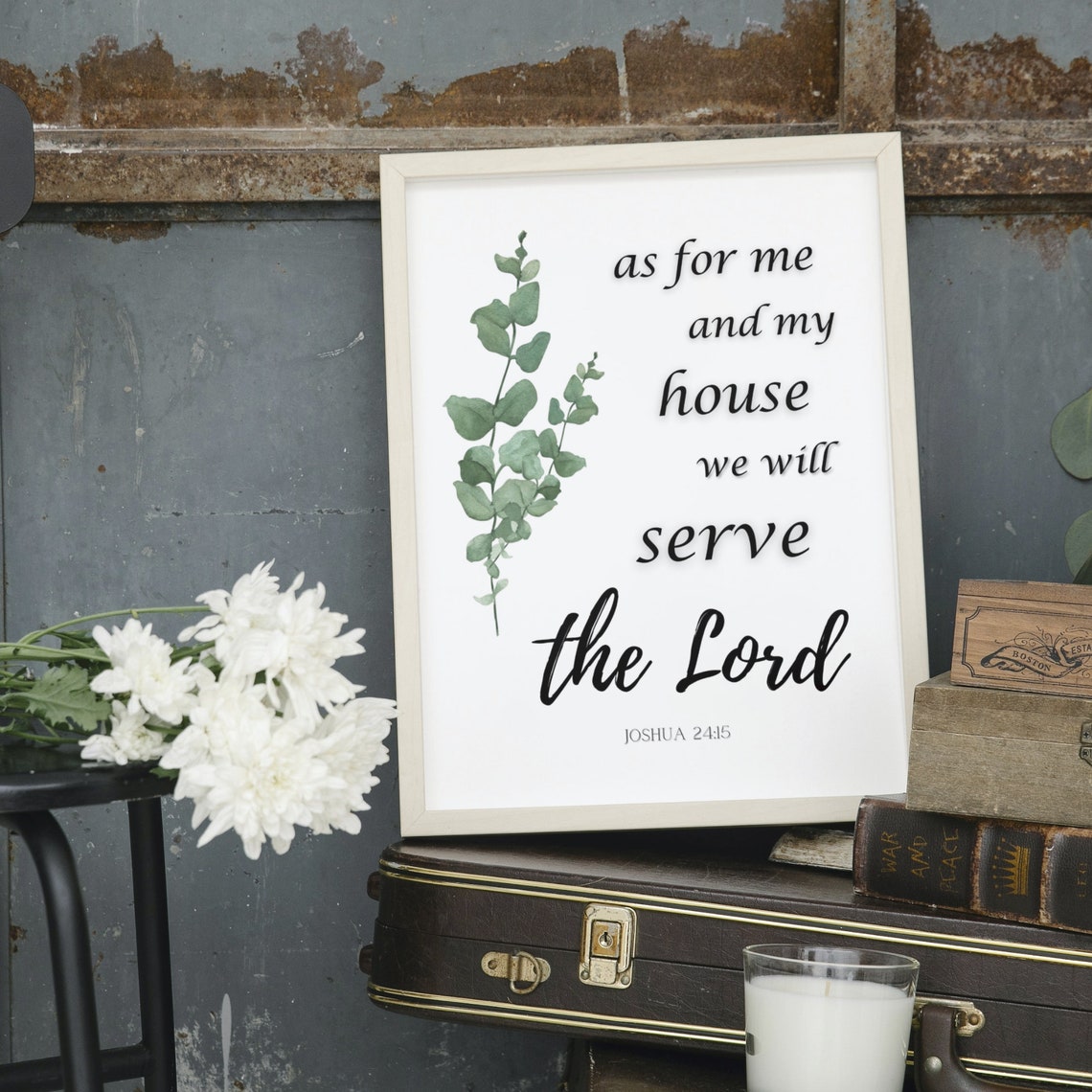 Joshua 2415 As For Me And My House We Will Serve The Lord Christian Scripture Art - Image 3