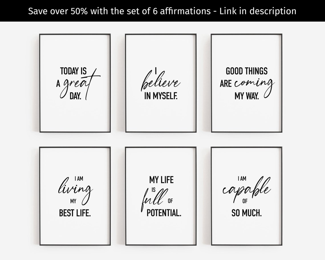 Today Is A Great Day Positive Morning Affirmation Quote Wall Art - Image 3