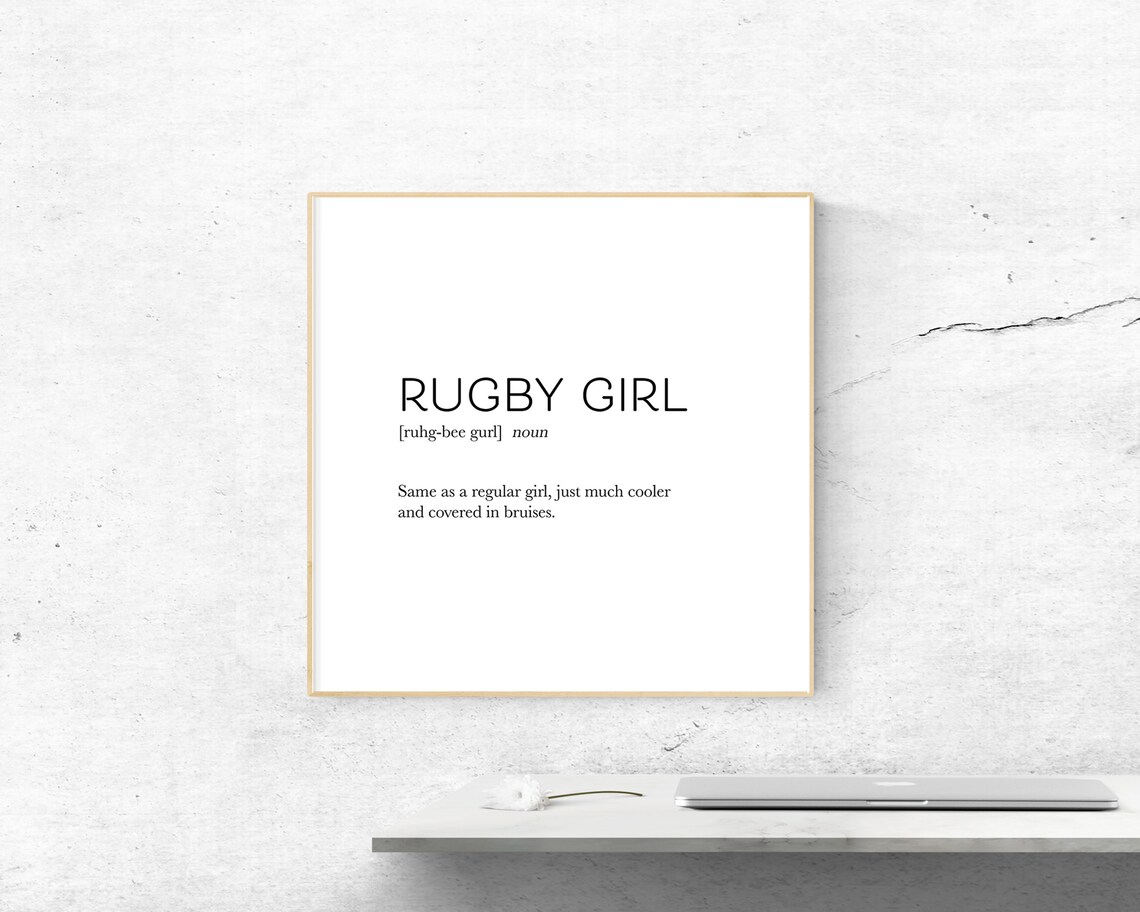 Rugby Girl Print Definition Poster, Rugby Gift Art - Image 2