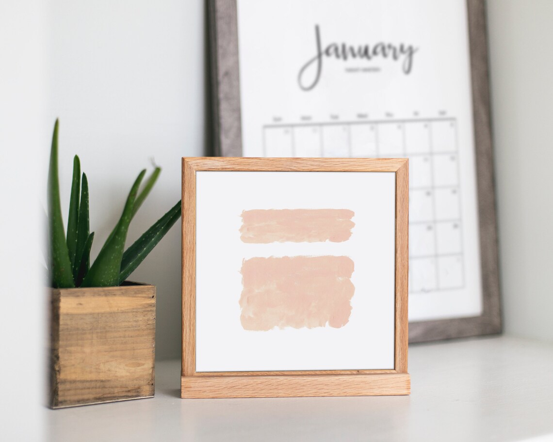 Blush Pink Watercolor Abstract Wall Art Soft Beige Minimalist Painting - Image 3