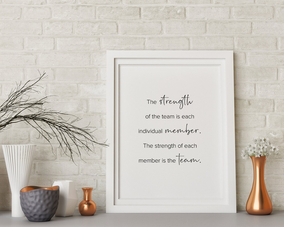 Teamwork Quote Office Motivation Work Staff Poster - Image 2