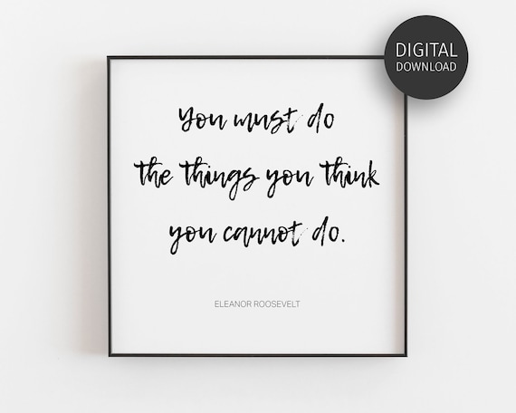 Eleanor Roosevelt Quote Classroom Decor Poster Print