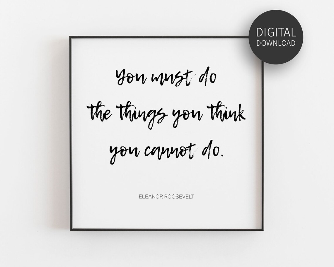 Eleanor Roosevelt Quote Classroom Decor Poster Print