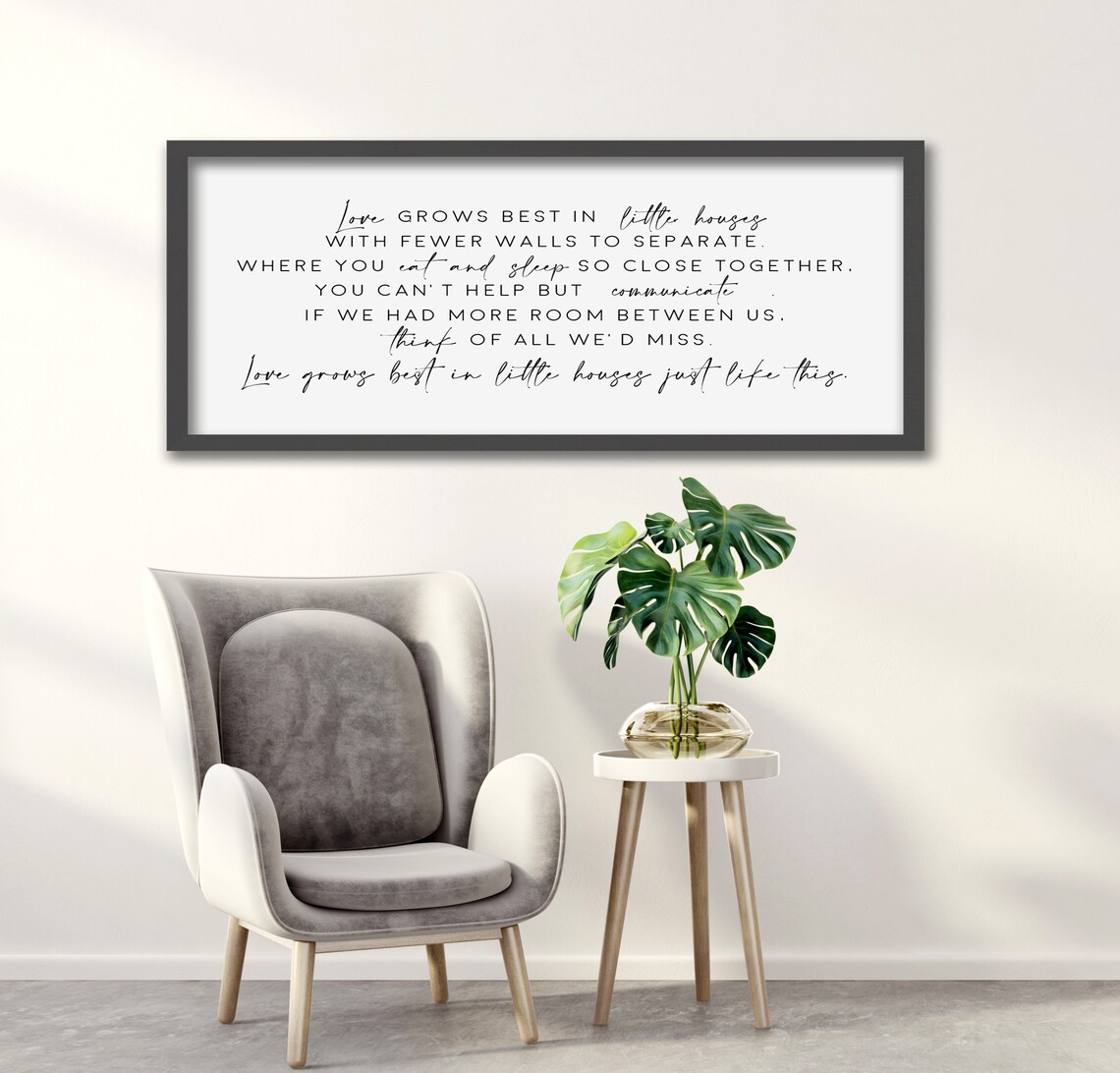Love Grows Best In Little Houses Sign, Farmhouse - Image 3