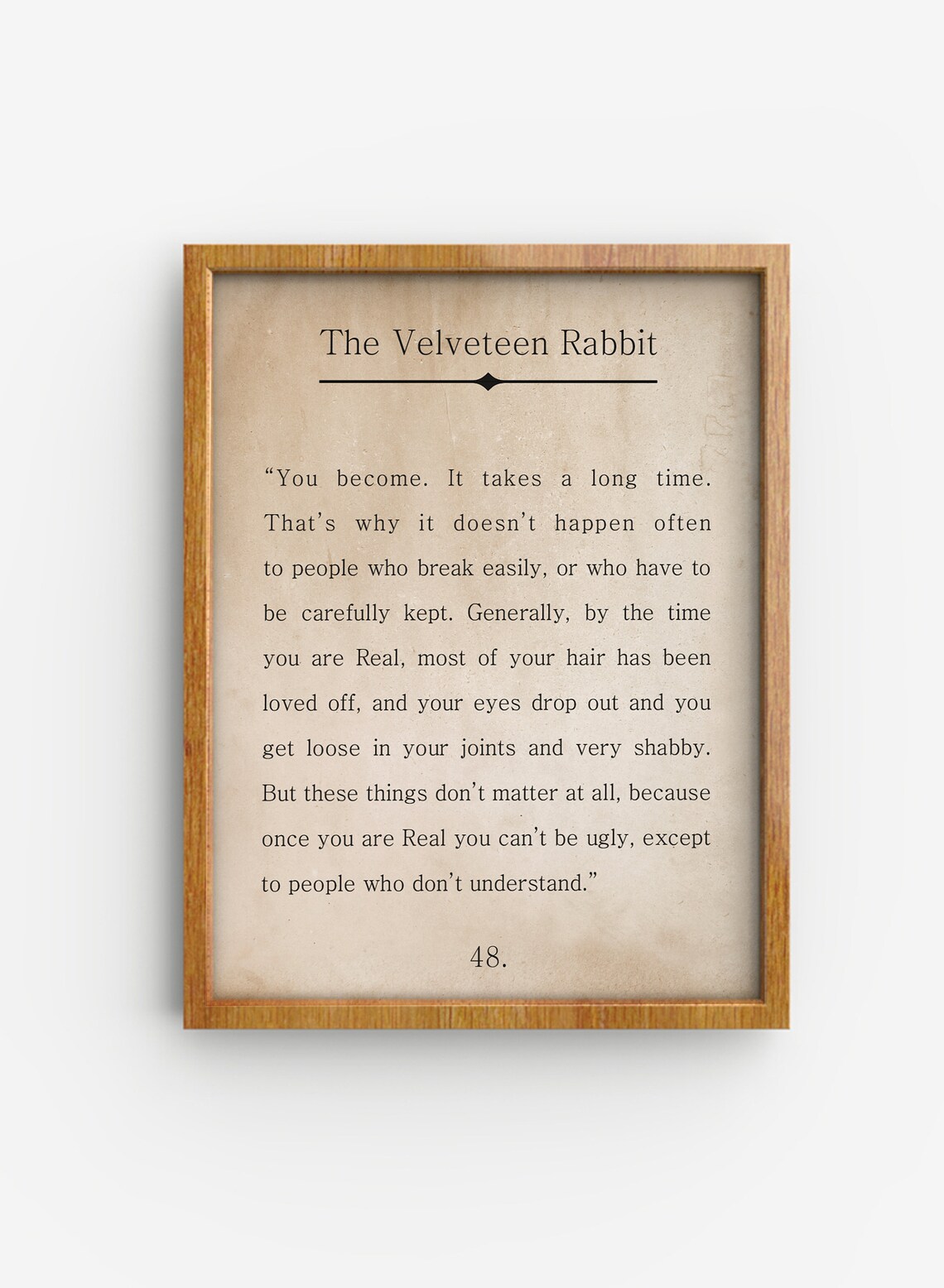 Velveteen Rabbit Quote Art Print, Book Page Style - Image 3