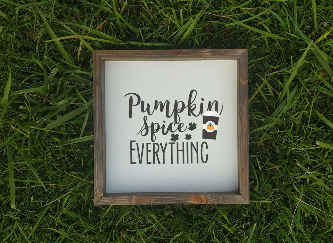 Pumpkin Spice Everything Fall Leaves Farmhouse Wood Sign Wall Art - Image 3