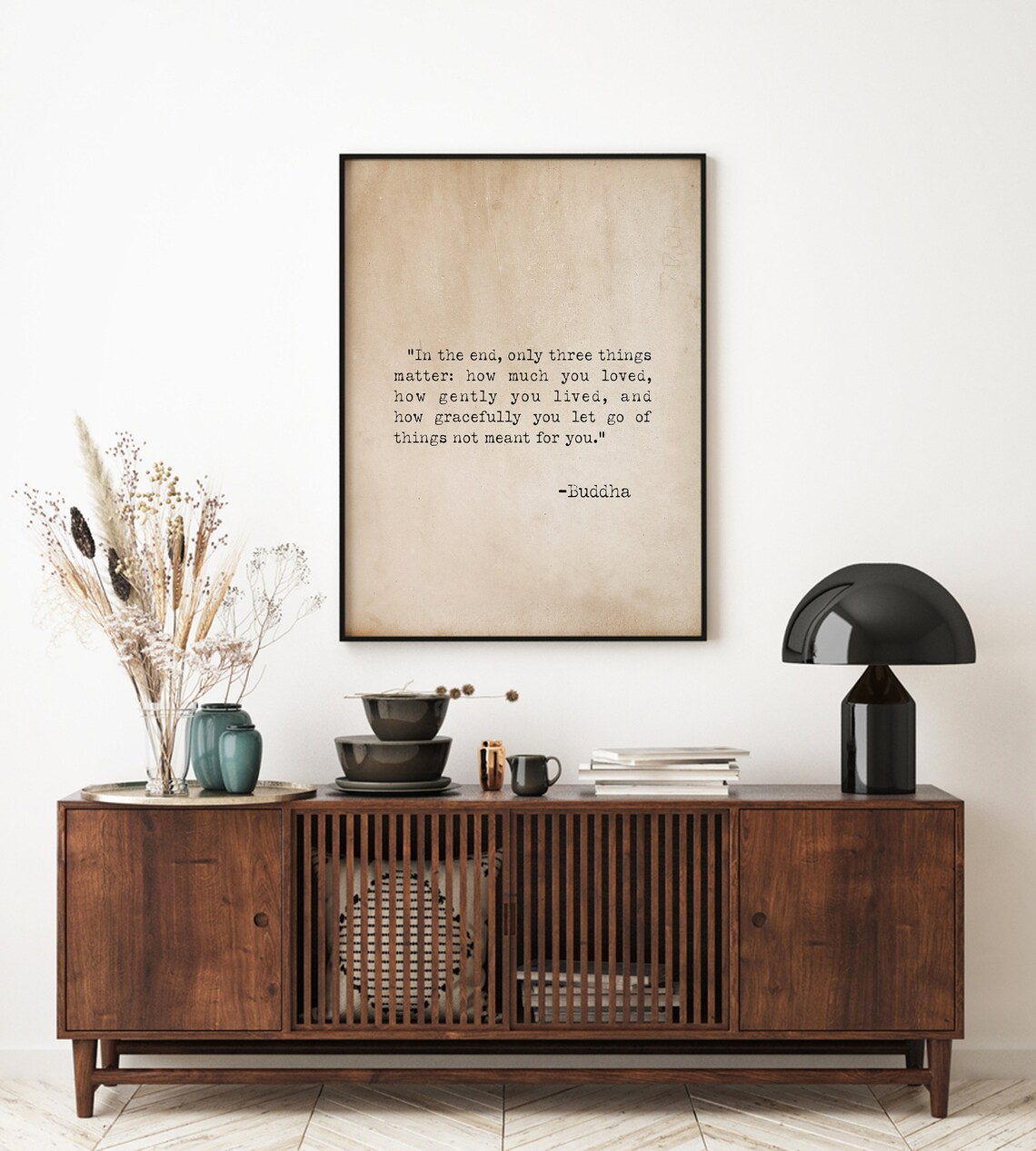 In The End Only Three Things Matter Buddha Quote Print - Image 2