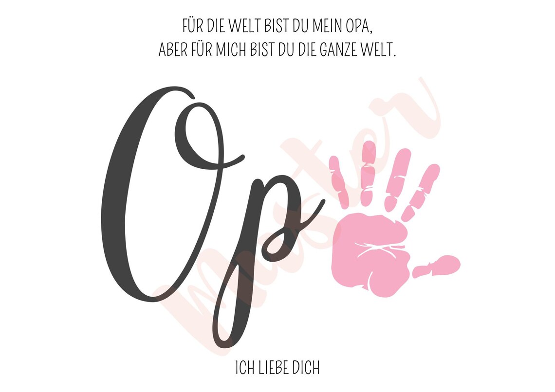 Handprint Gift for Grandpa, Birthday Decoration - Image 2