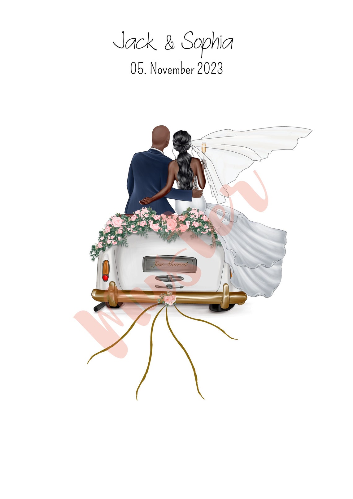 Personalized With Name And Date Wedding Money Gift 10 Motives Pdf File Bride And Groom Gift Product Motif 1 - Image 3
