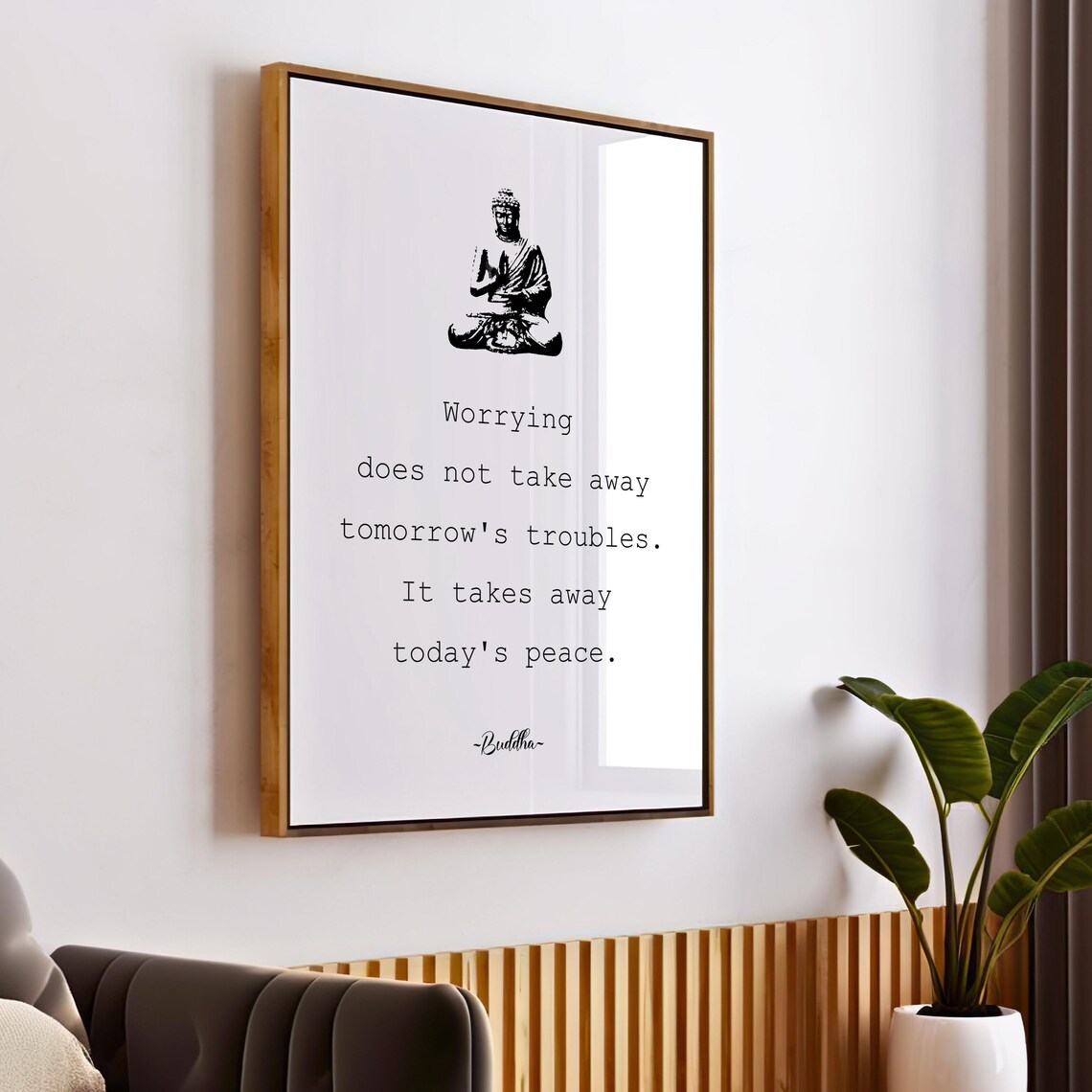Buddha Wall Art, Zen Quote Meditation Poster
