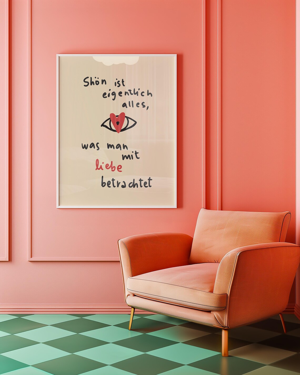Beauty Is Everything Seen With Love, Minimalist Poster - Image 2