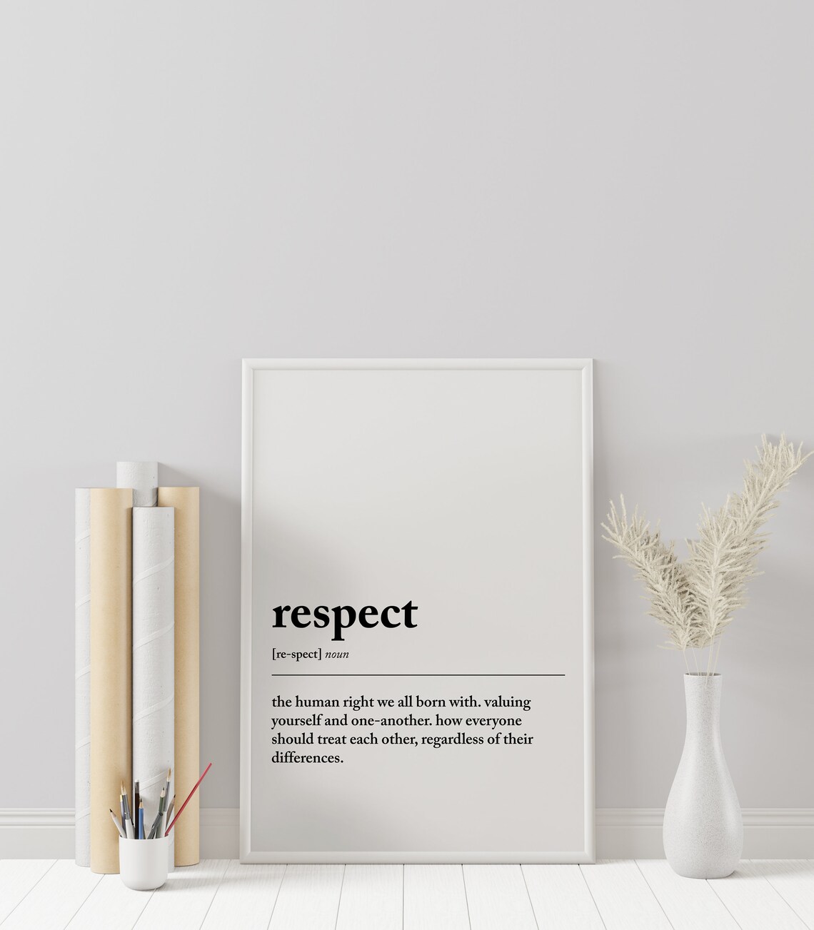 Respect Definition Quote Poster, Typography Wall Print - Image 2
