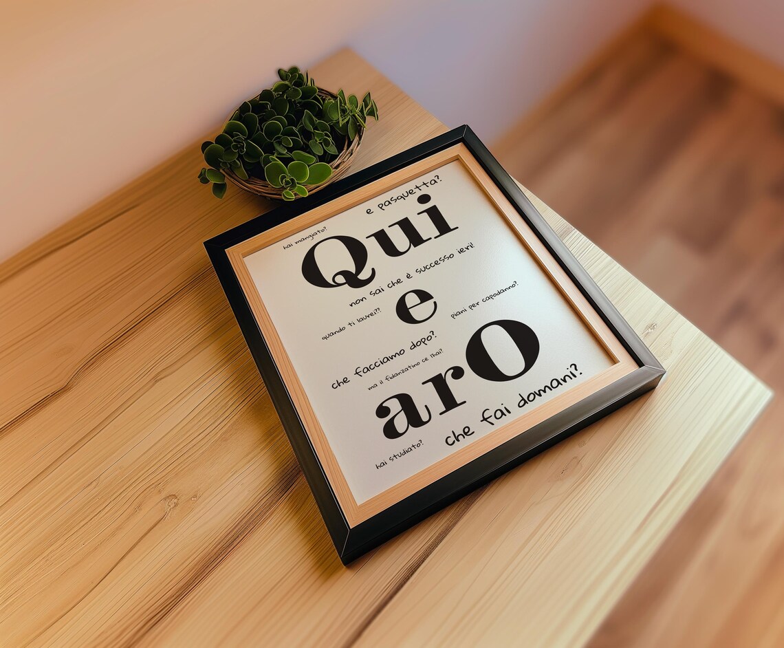 Italian Quote, Minimalist Typography for Kitchen - Image 2
