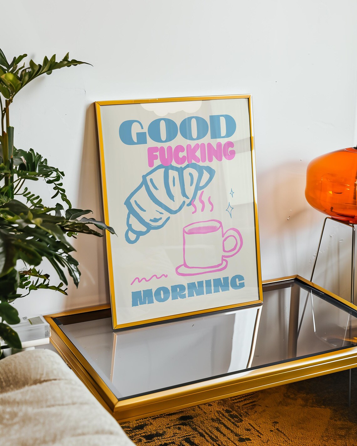 Good Morning Coffee Poster, Funny Kitchen Wall Art - Image 2