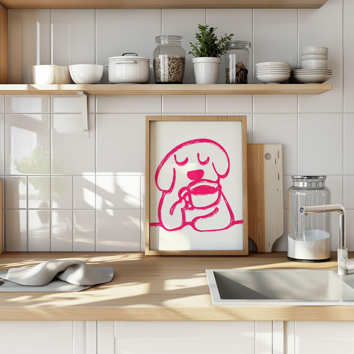 Minimalist Dog Coffee, Whimsical Pet Decor - Image 2
