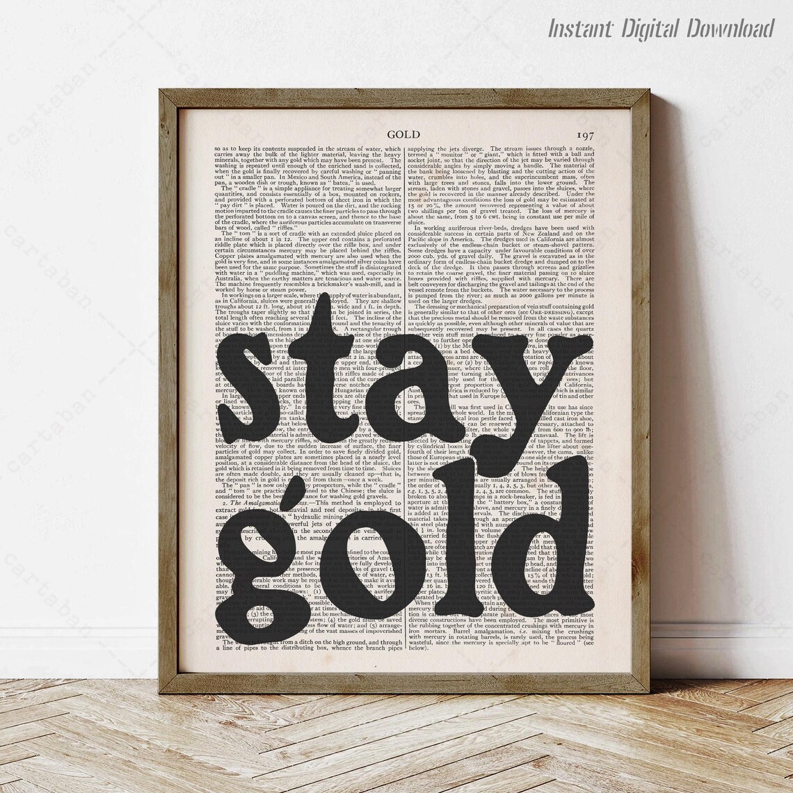 Stay Gold by S.E. Hinton, Literary Quote Poster