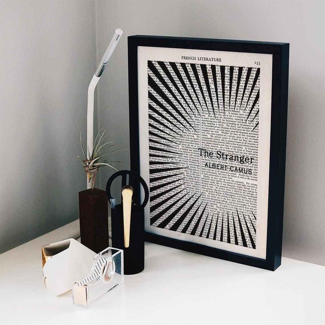 Albert Camus The Stranger Sunburst Literary Dictionary Art Poster - Image 4