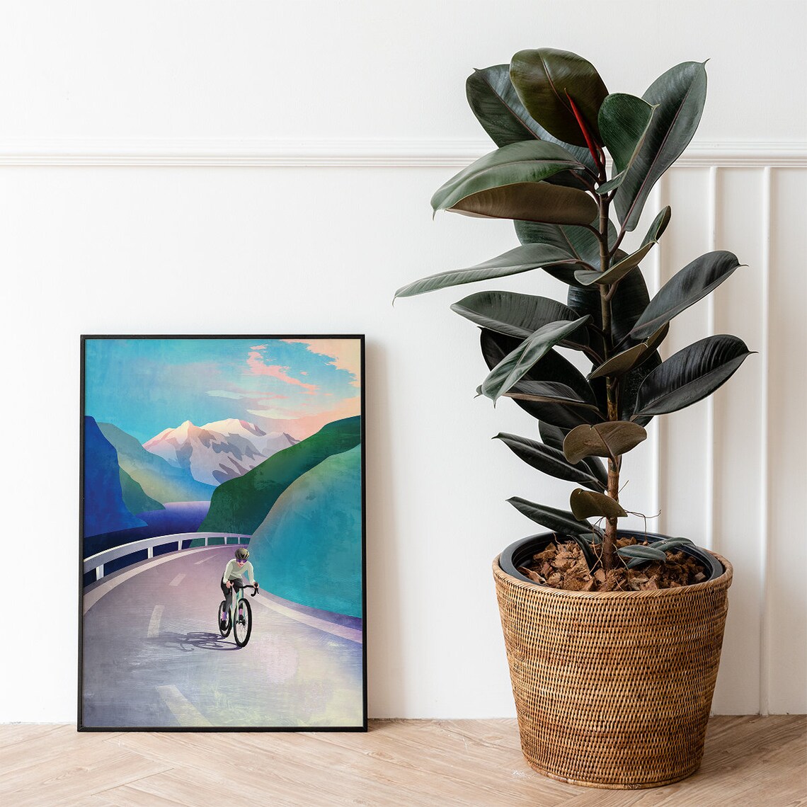 Cycling Passion For The Climb Girl Cyclist Art Print - Image 2