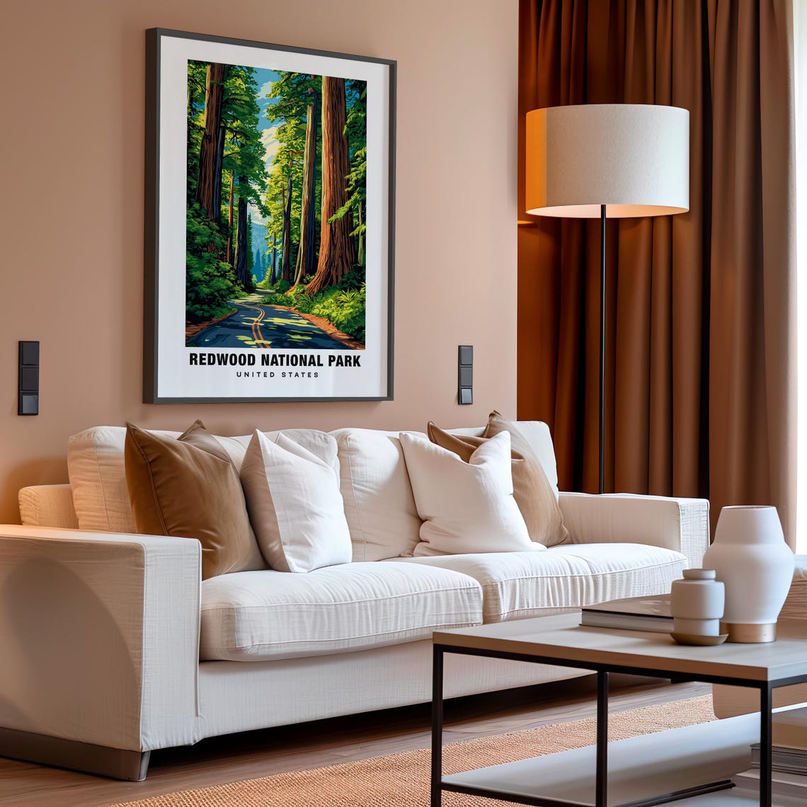 Redwood Print California Poster Redwood Views Redwood Landmarks Redwood City California Charm Redwood Beauty Redwood Art Redwood - Image 4
