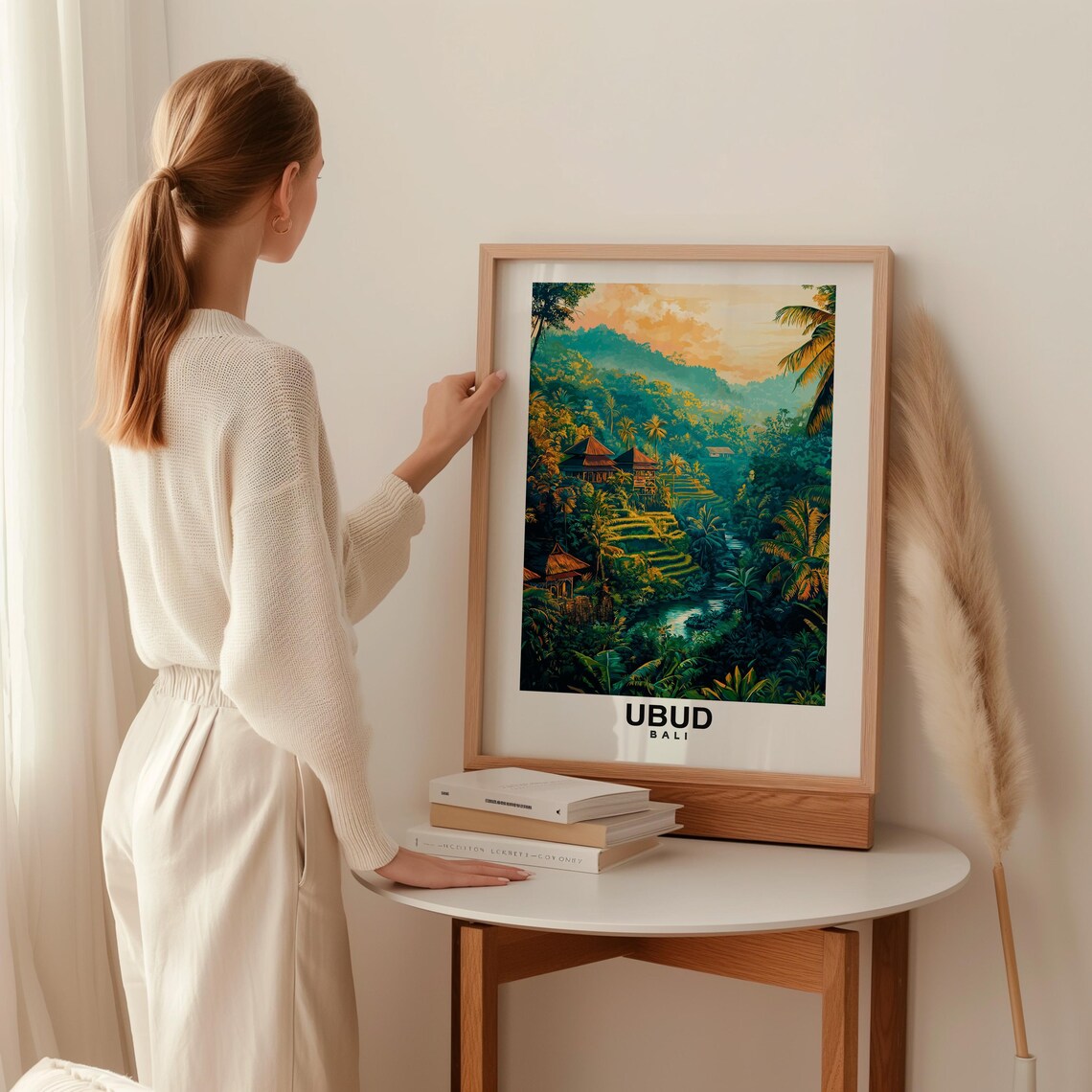 Ubud City Print Ubud Travel Poster Bali Travel Gift Ubud Bali Poster Ubud Gift Indonesian Culture Ubud Bali Poster - Image 2