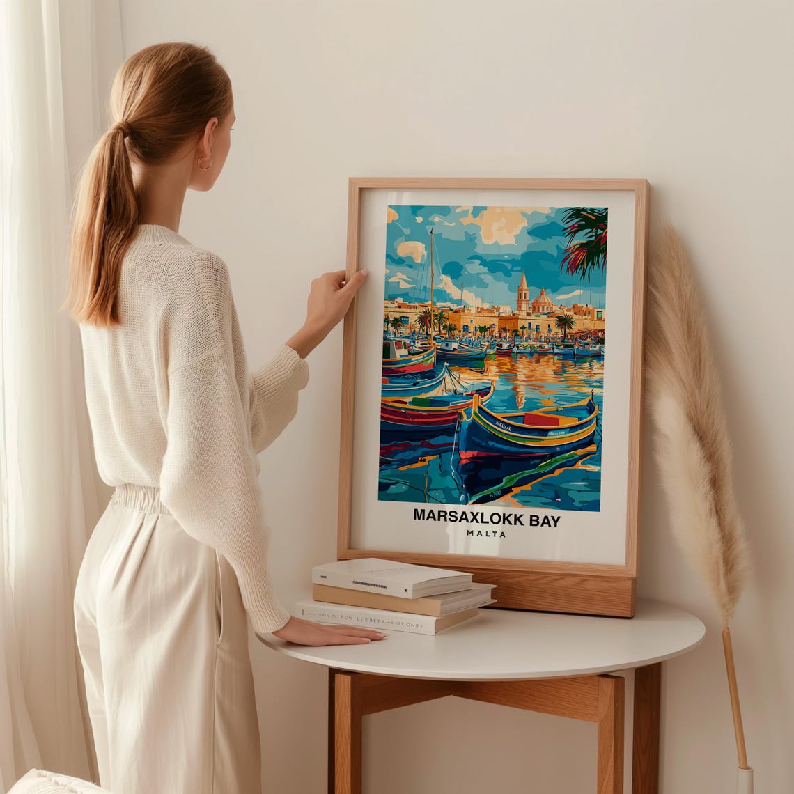 Marsaxlokk Bay And Fishing Village Travel Print Wall Art Marsaxlokk Malta City Print Marsaxlokk Bay And Fishing Village Travel Gift - Image 2