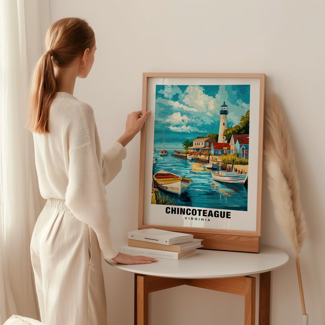 Chincoteague Print Virginia Poster Chincoteague Views Chincoteague Landmarks Chincoteague City Virginia Charm Chincoteague Beauty - Image 2