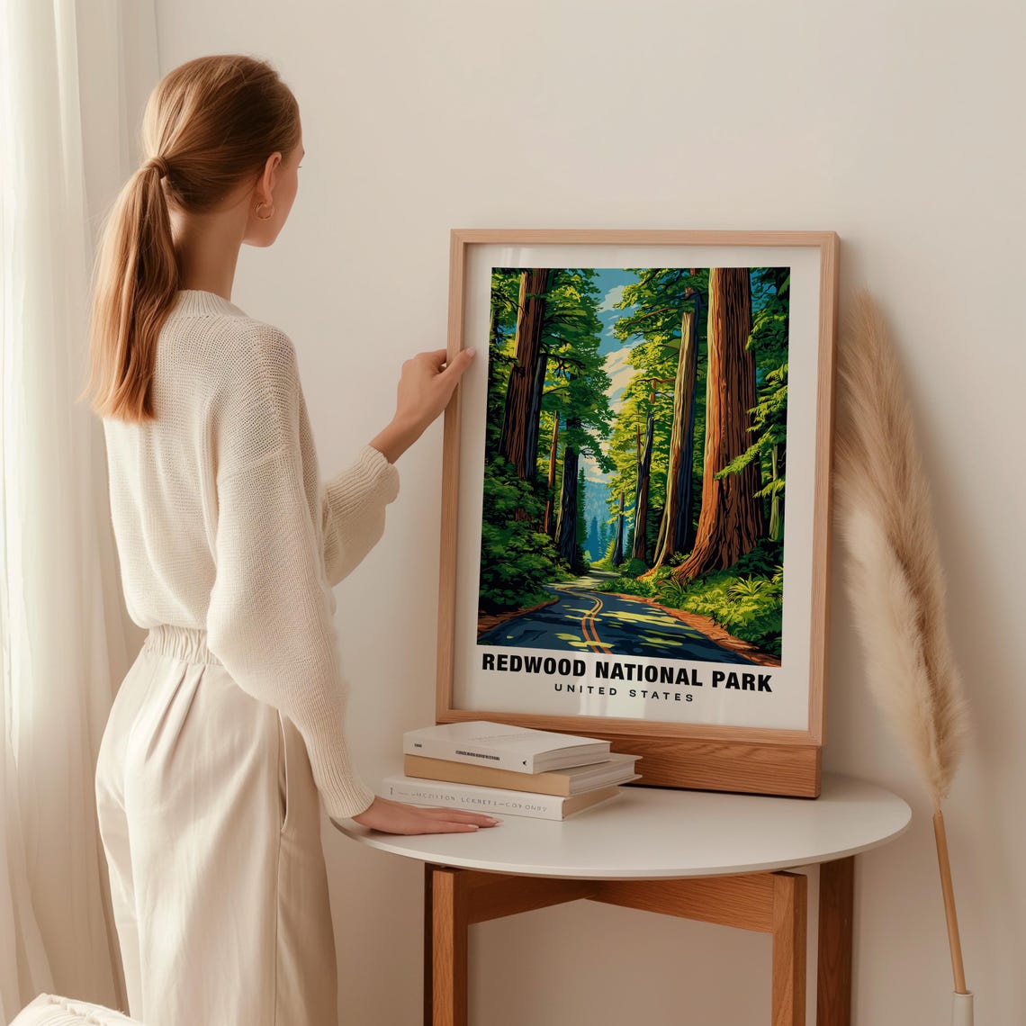 Redwood Print California Poster Redwood Views Redwood Landmarks Redwood City California Charm Redwood Beauty Redwood Art Redwood - Image 2