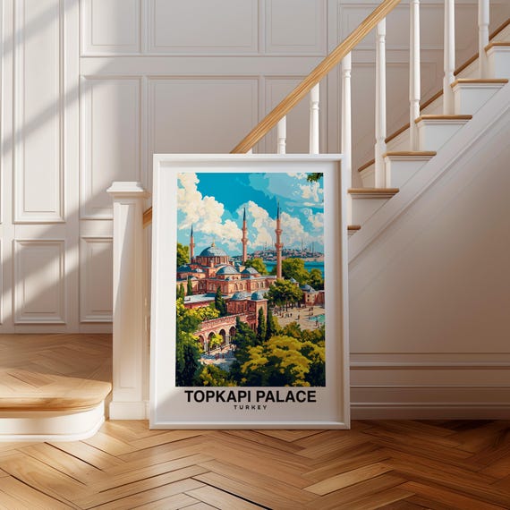 Topkapi Palace Travel Print Topkapi Palace Turkey Landmark Landmark Poster Birthday Present Wedding Gift