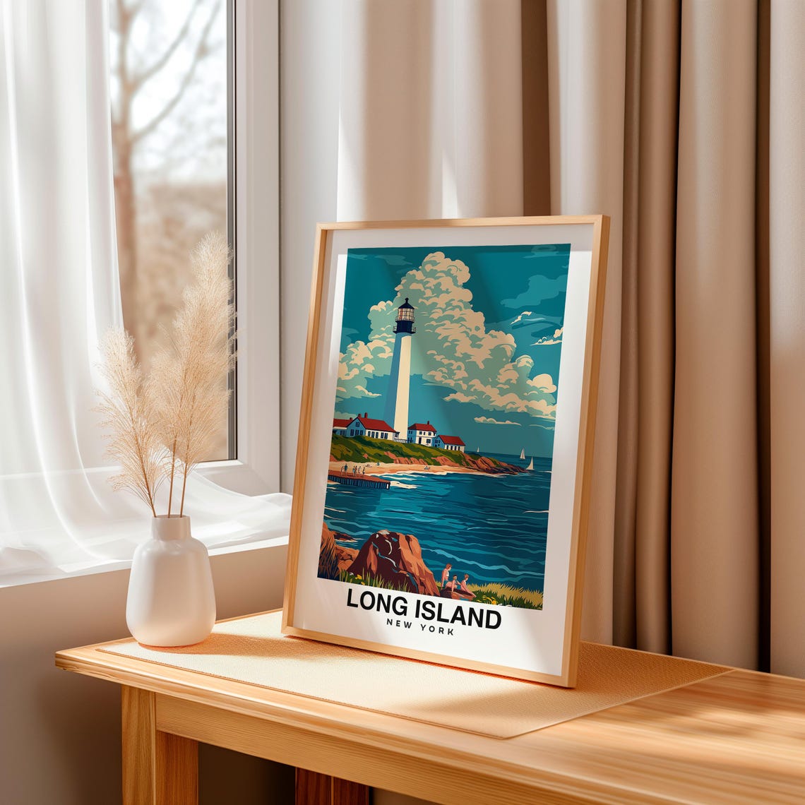 Long Island Travel Print New York Travel Poster Long Island Travel Gift City Poster New York Culture Usa - Image 3