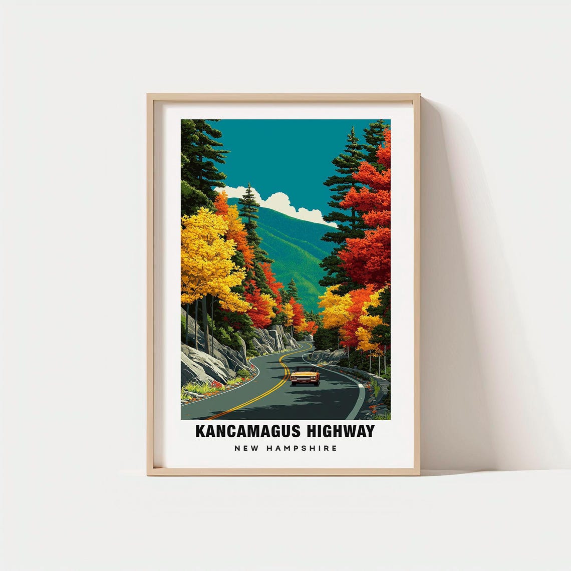 Kancamagus Highway New Hampshire Fall Foliage Scenic Drive Poster