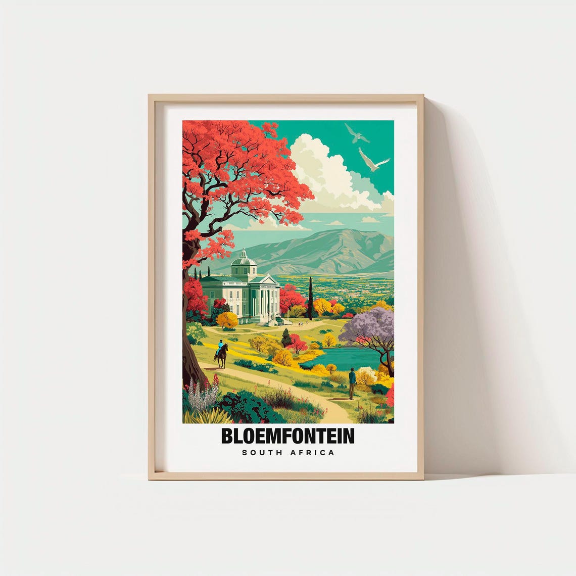 Bloemfontein Print South Africa Poster Cityscape Views Historic Charm Local Culture Urban Beauty Travel Wallart