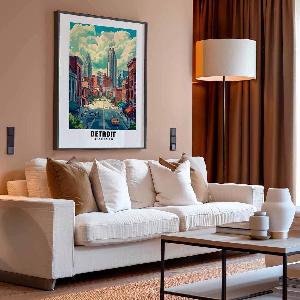 Detroit Print Usa Poster Detroit Views Detroit Skyline Detroit City Usa Charm Detroit Beauty Detroit Heritage Detroit Art - Image 4